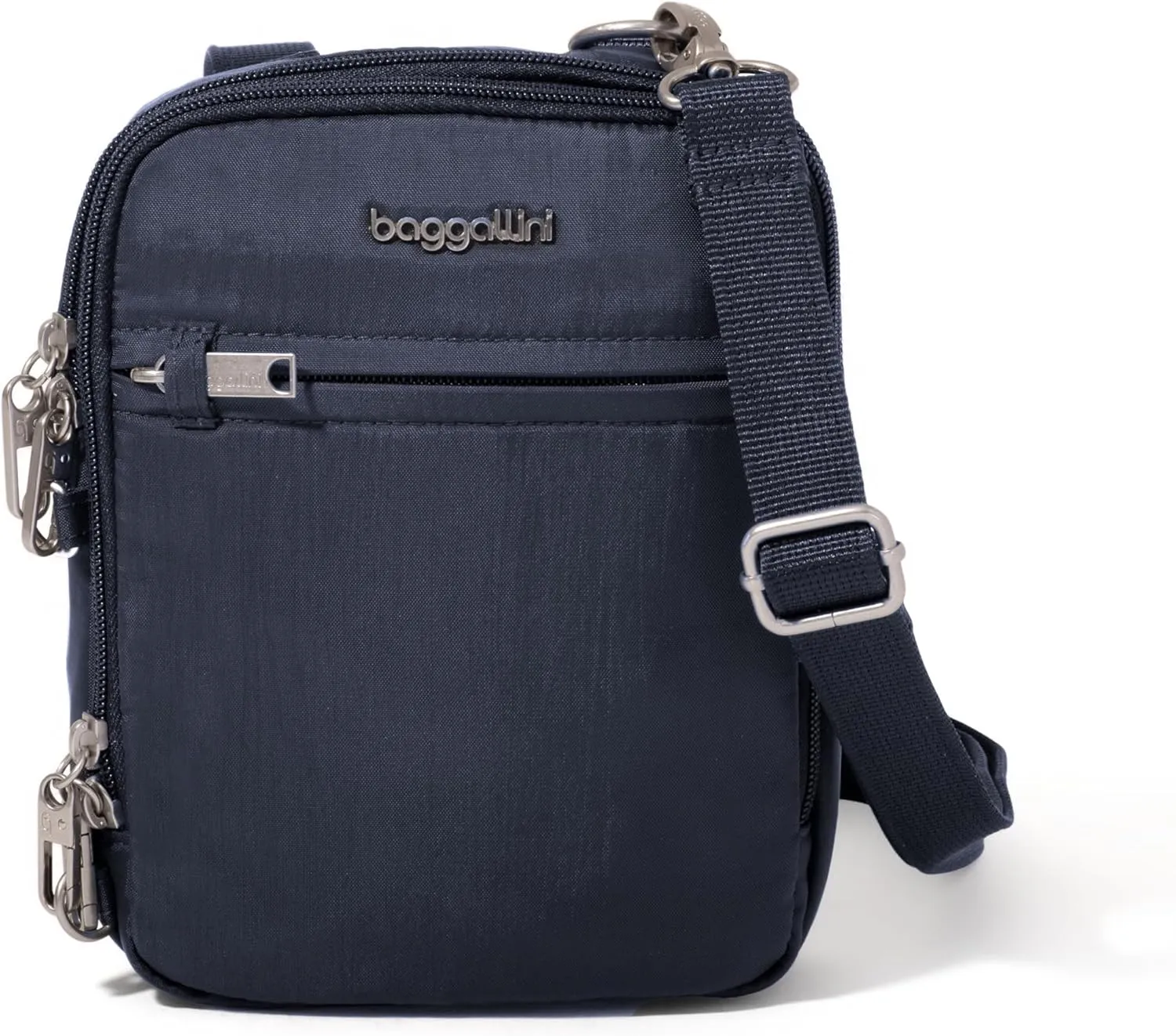 Baggallini Securtex Anti-theft Mini Everything Crossbody Bag, 6.3"x8.25" Rfid, Locking Zippers & Cut-resistant Strap