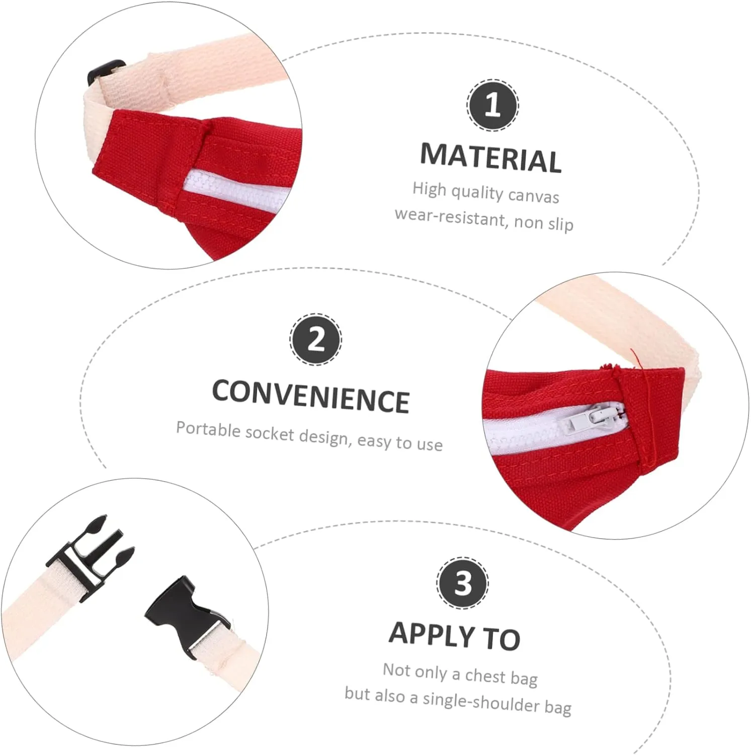 BESPORTBLE Portable Chest Bag Lightweight Fanny Pack for Durable Outdoor Storage Bag for Boys for Essentials