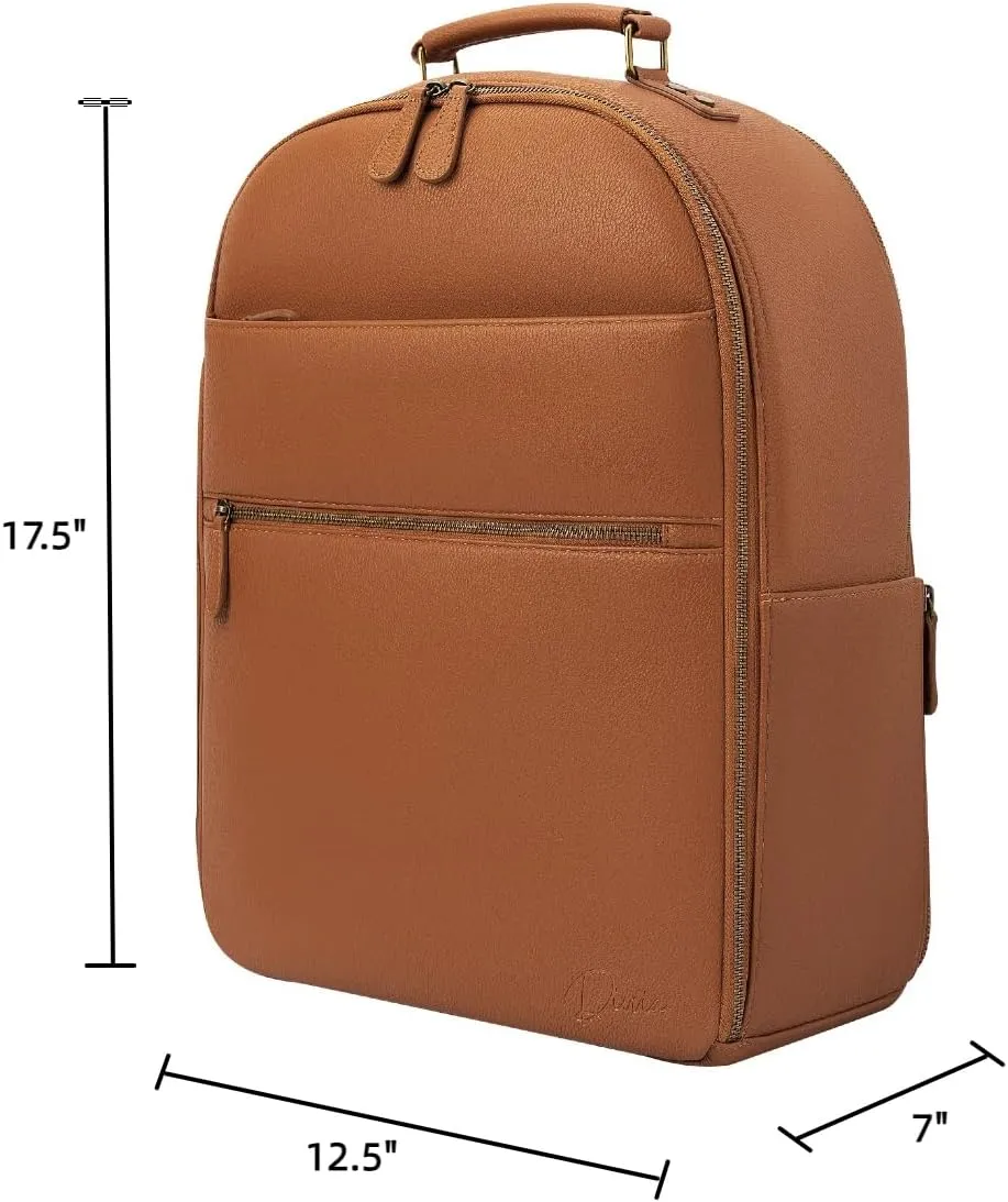 Camera Backpack Classic PU Leather with 15 Inch Laptop Compartment, Professional Camera Bag for Photographers for DSLR Large 20L
