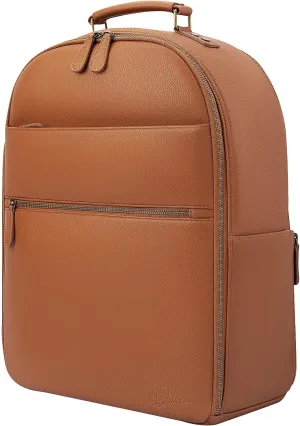 Camera Backpack Classic PU Leather with 15 Inch Laptop Compartment, Professional Camera Bag for Photographers for DSLR Large 20L