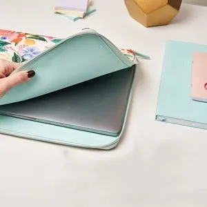 Case-Mate Rifle Paper Co. Laptop Carrying Case, Laptop Sleeve for 16" Notebooks, Garden Party Blush