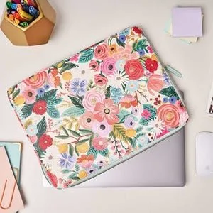 Case-Mate Rifle Paper Co. Laptop Carrying Case, Laptop Sleeve for 16" Notebooks, Garden Party Blush