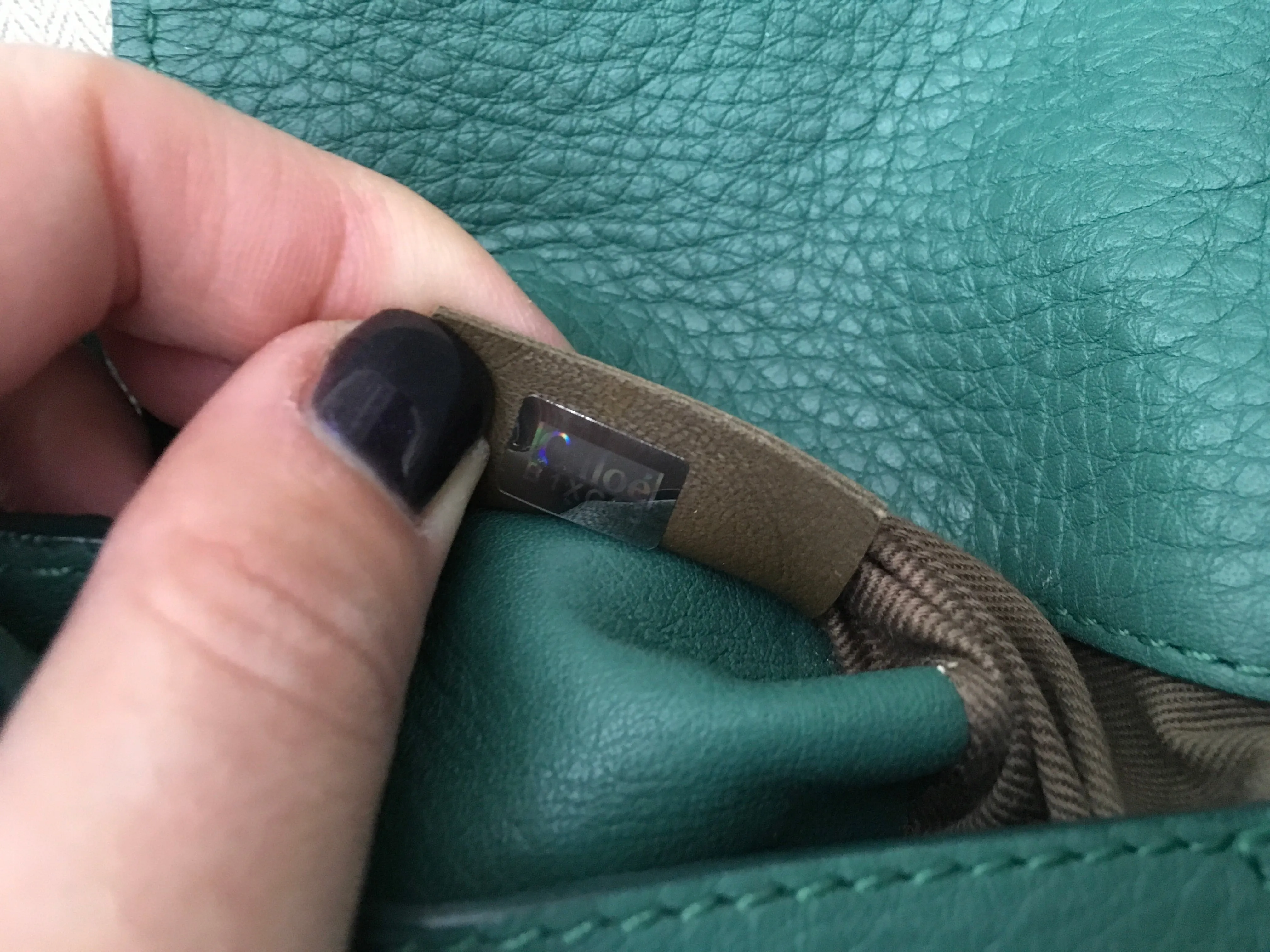 CHLOE Chloé Calfskin Small Marcie Round Crossbody Bag Teal Green Handbag ladies