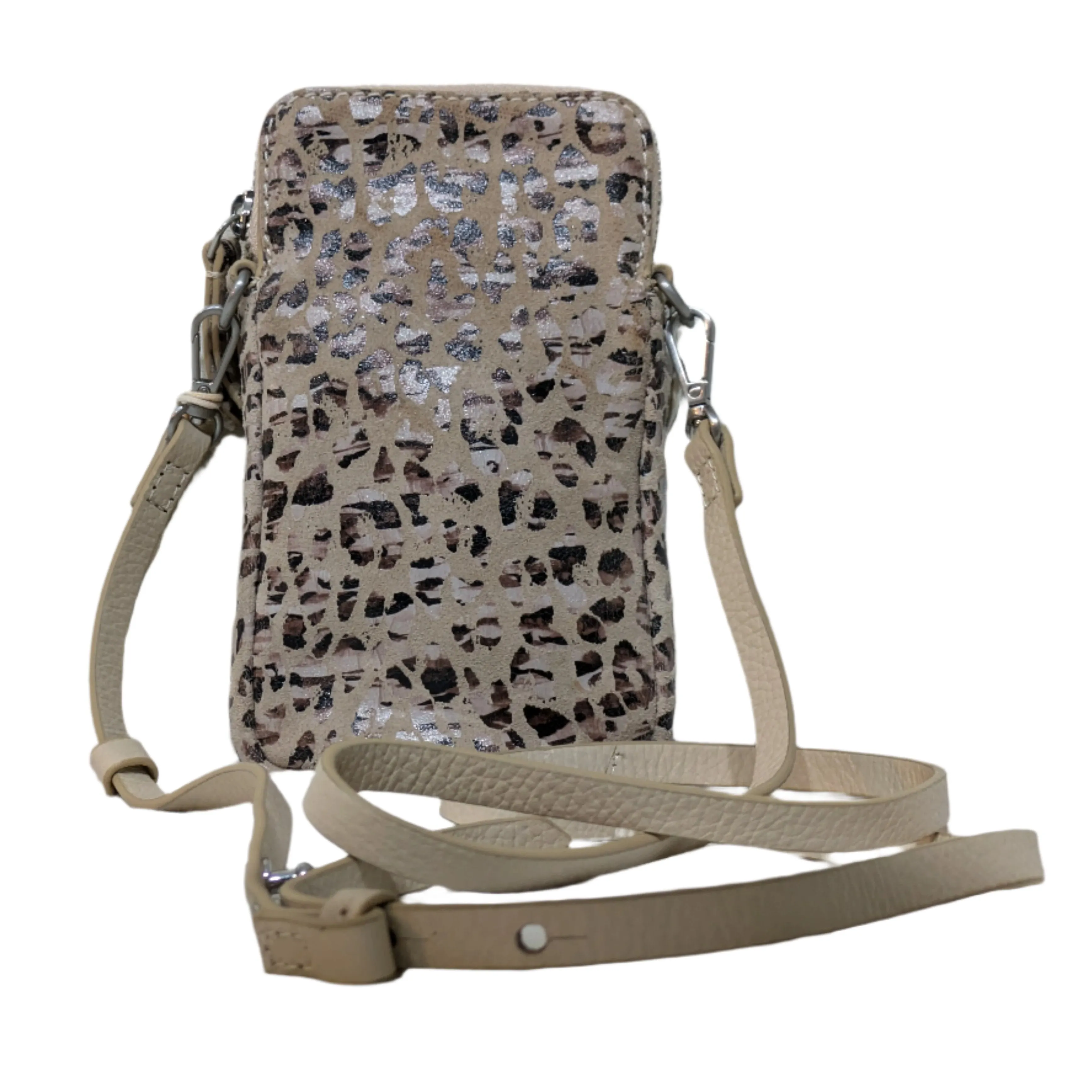 Clarks Animal Print Leather Phone Crossbody Bag – New with Tags
