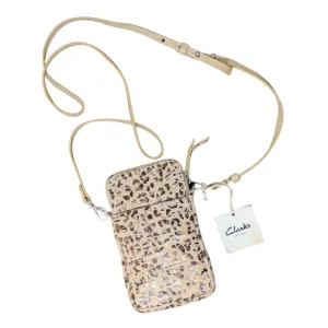 Clarks Animal Print Leather Phone Crossbody Bag – New with Tags