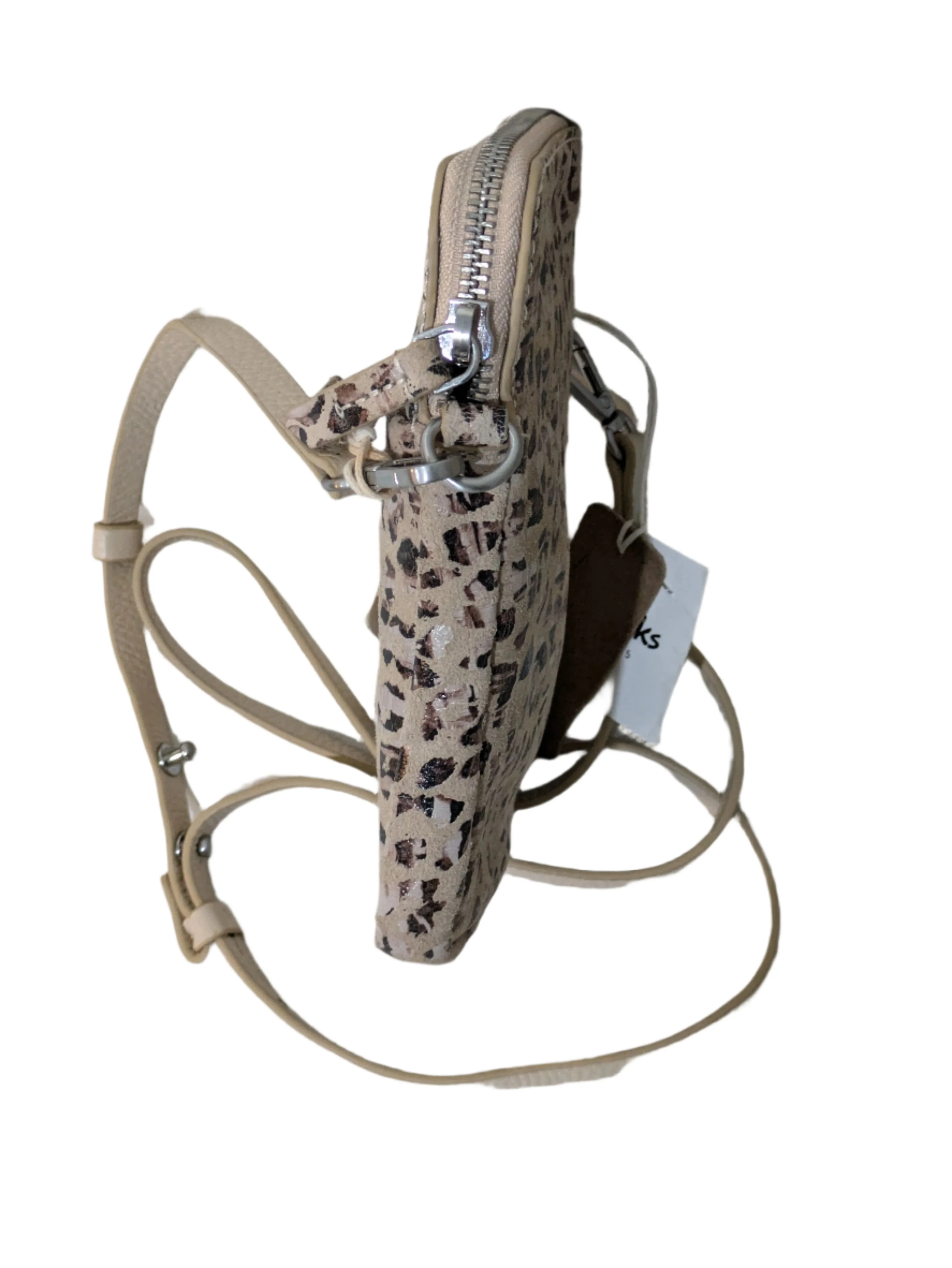 Clarks Animal Print Leather Phone Crossbody Bag – New with Tags