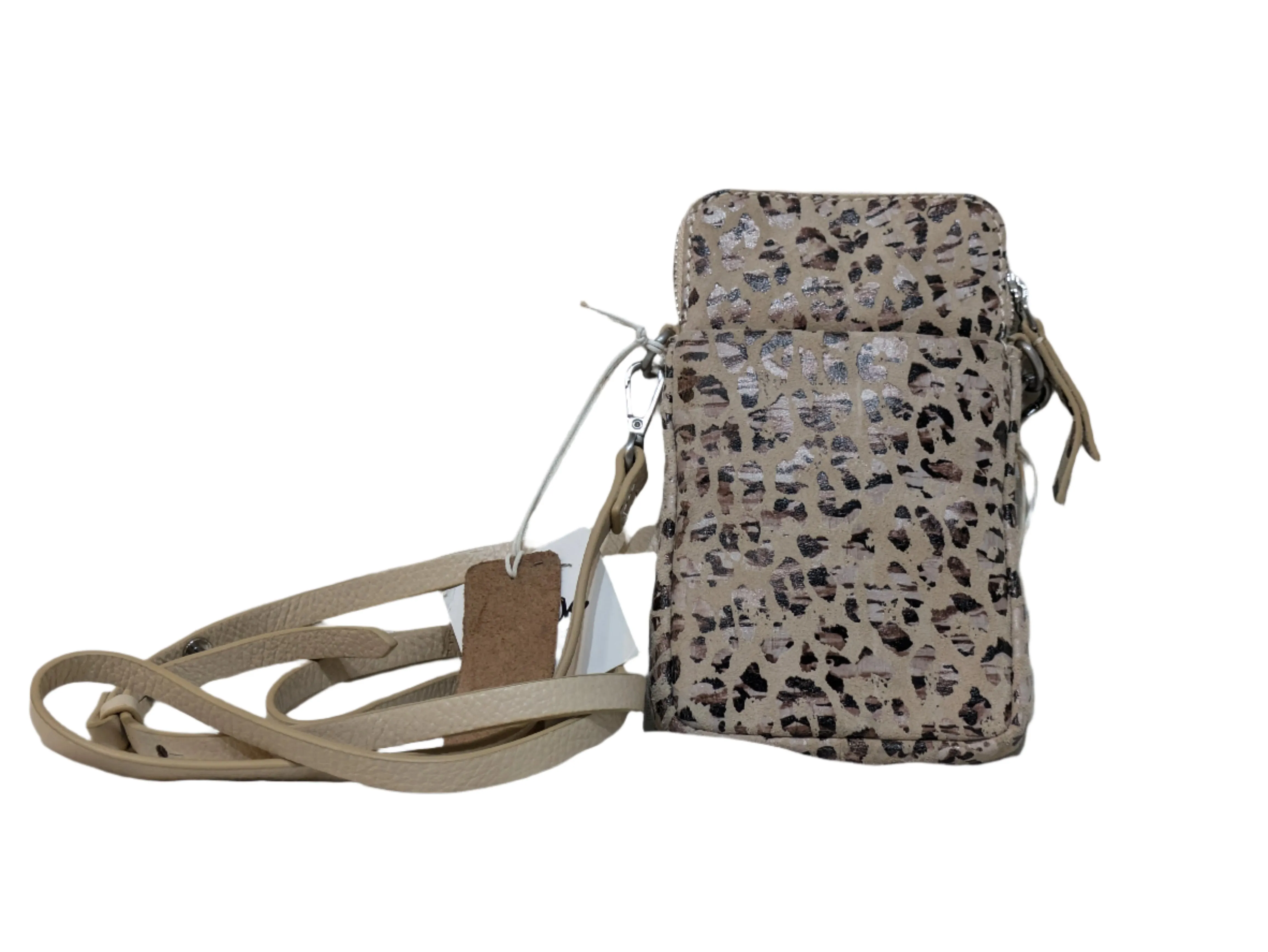 Clarks Animal Print Leather Phone Crossbody Bag – New with Tags