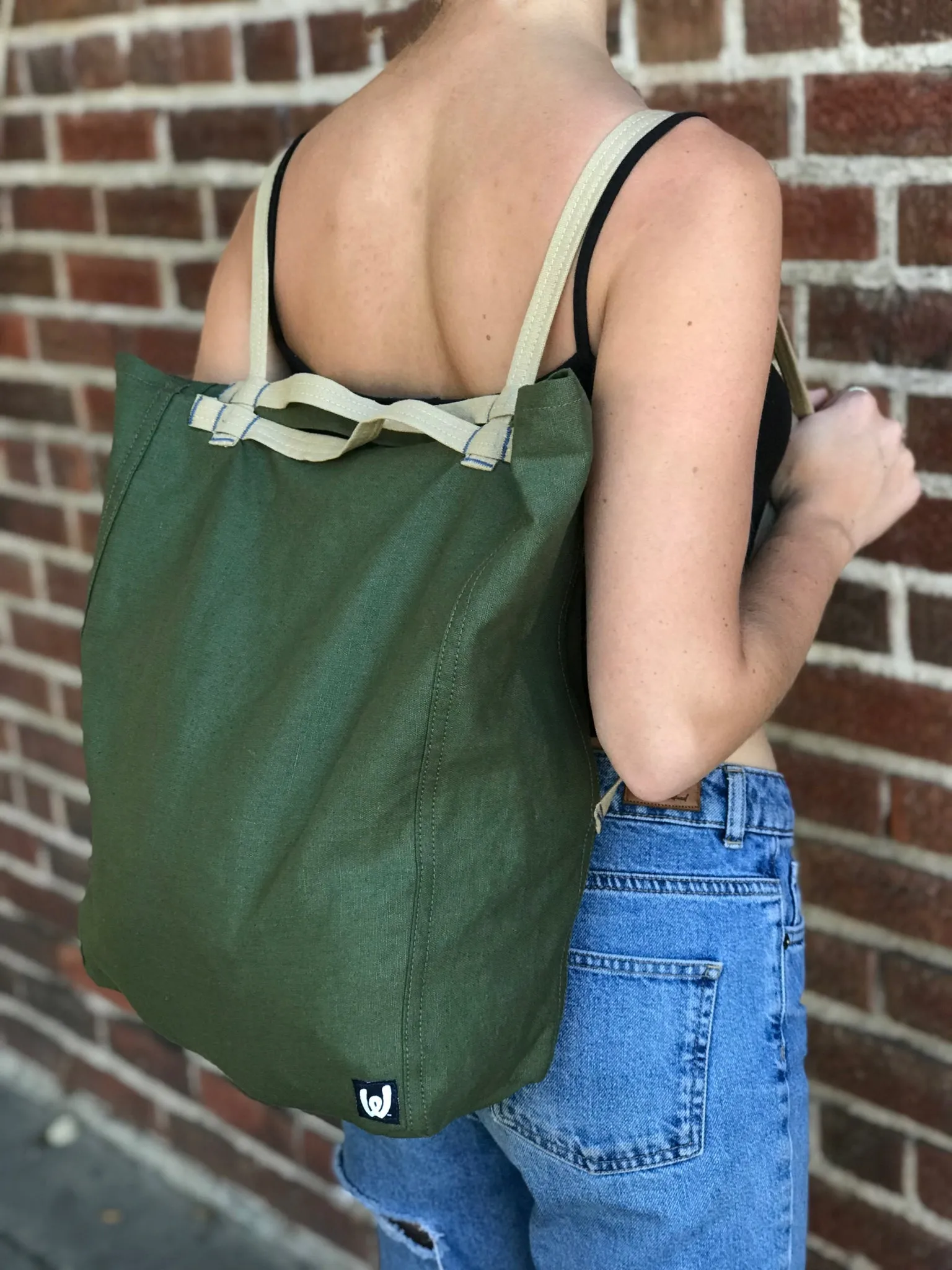 Denim Convertible Tote-Pack