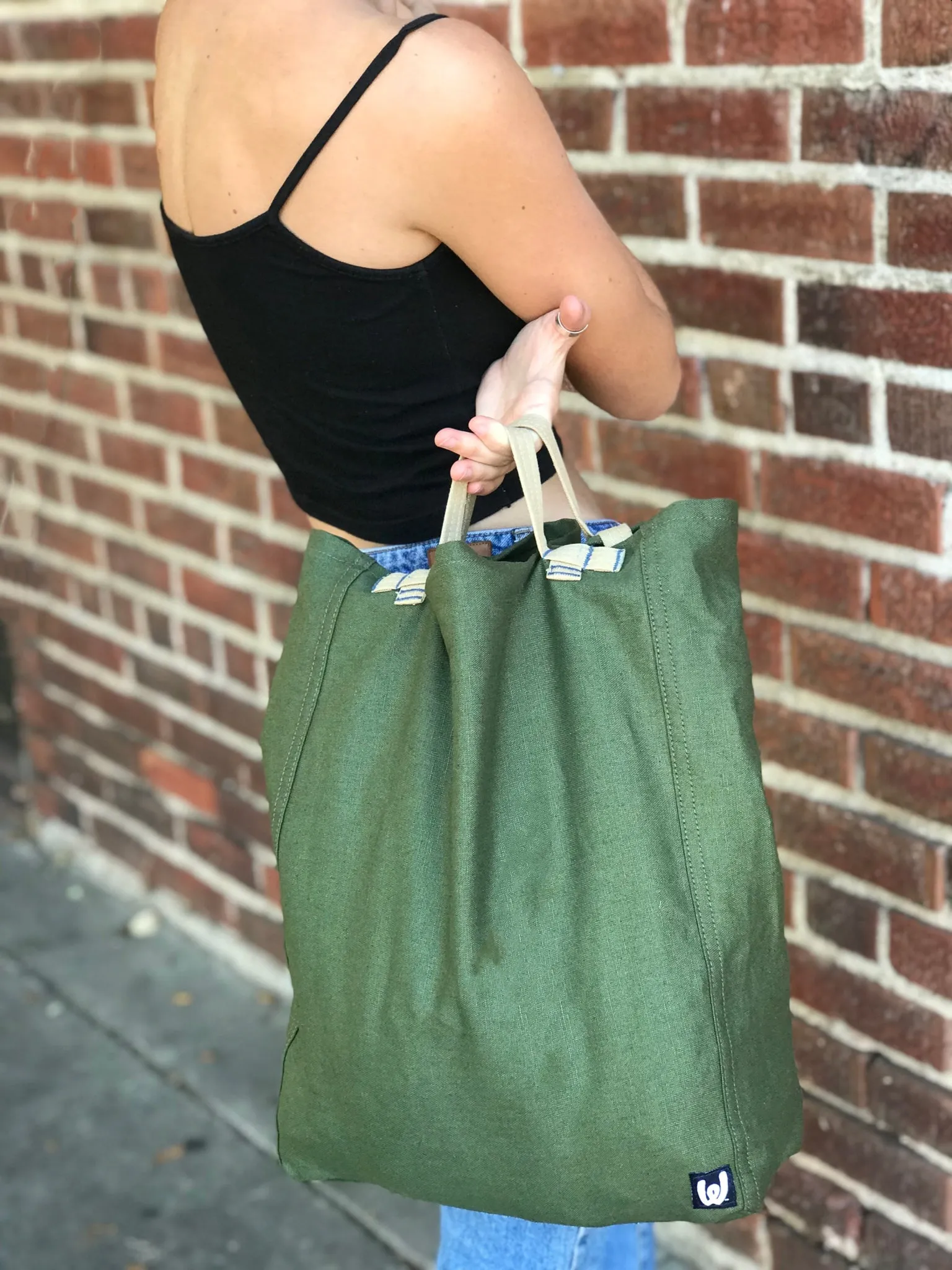 Denim Convertible Tote-Pack