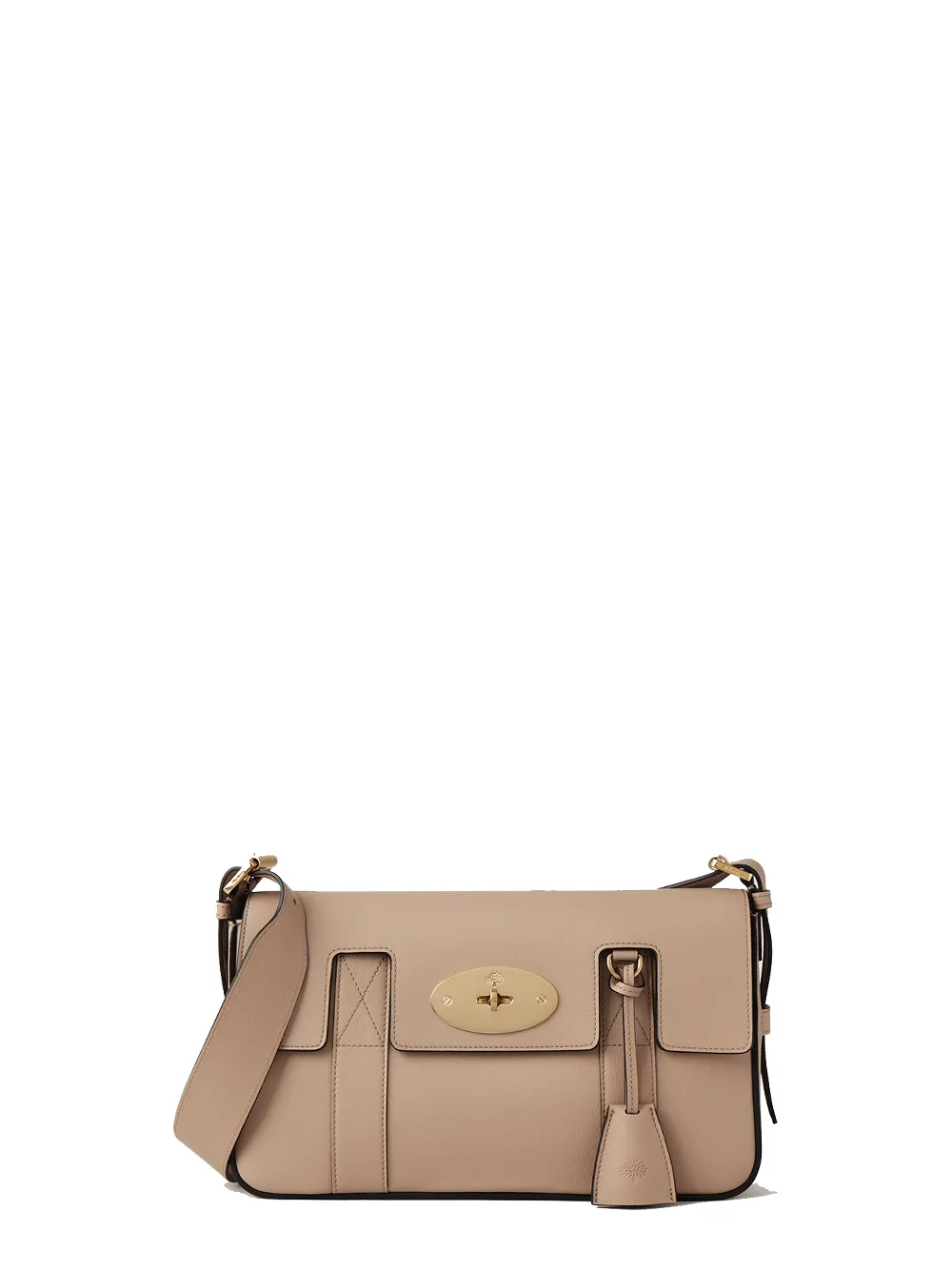 East West Bayswater Shoulder Bag Shiny Smooth Calf (Maple)