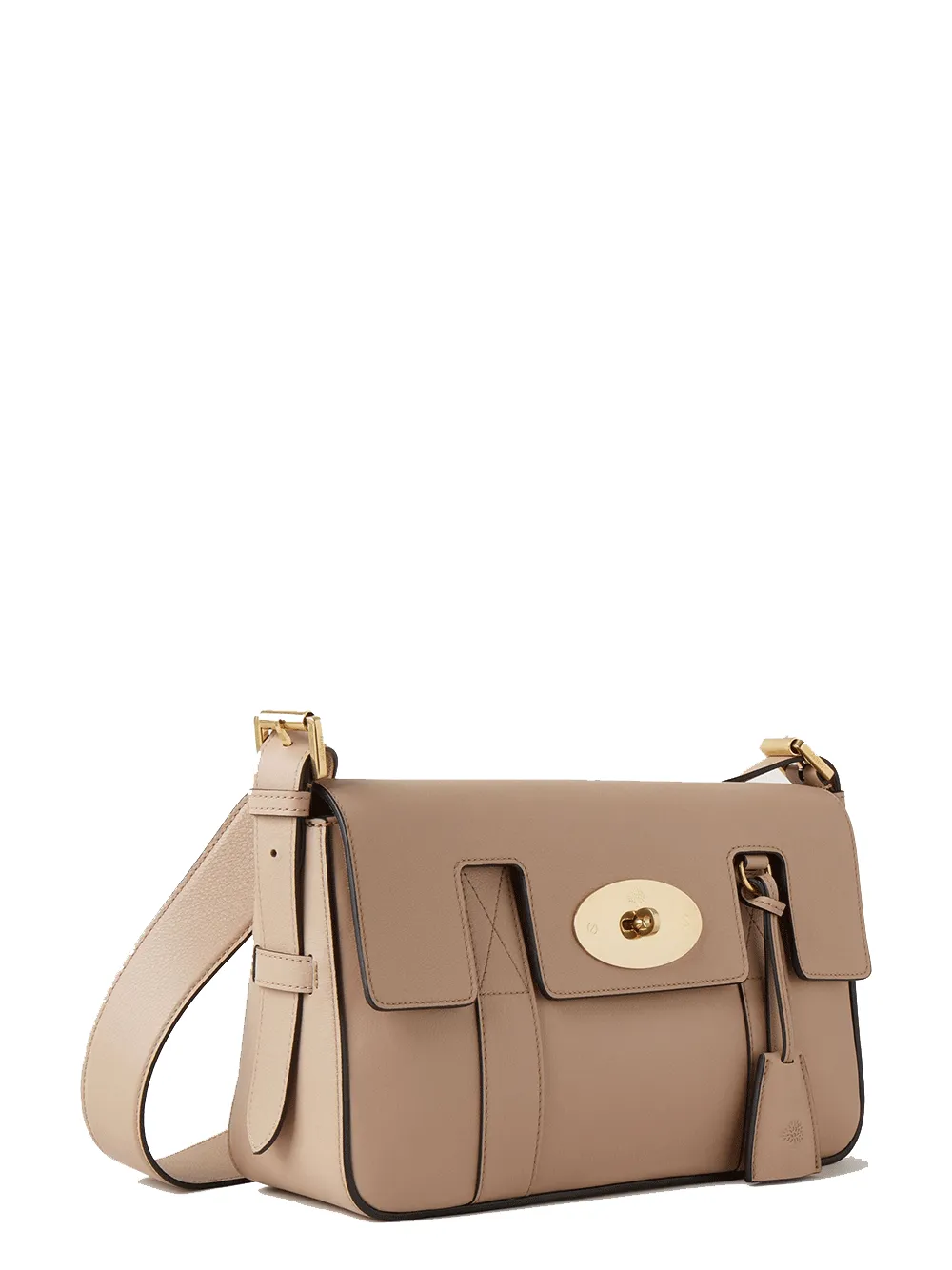 East West Bayswater Shoulder Bag Shiny Smooth Calf (Maple)