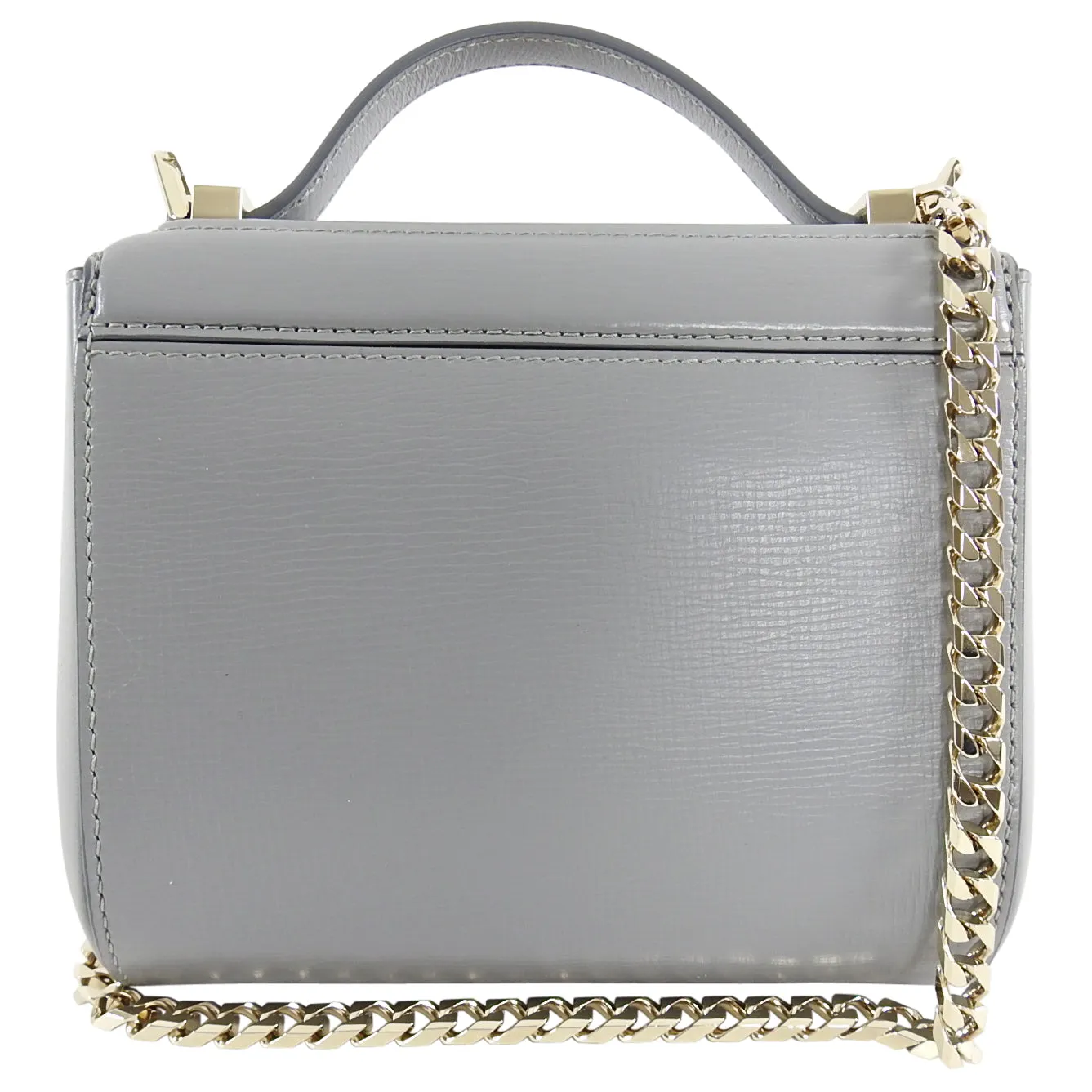Givenchy Grey Mini Pandora Box Chain Crossbody Bag