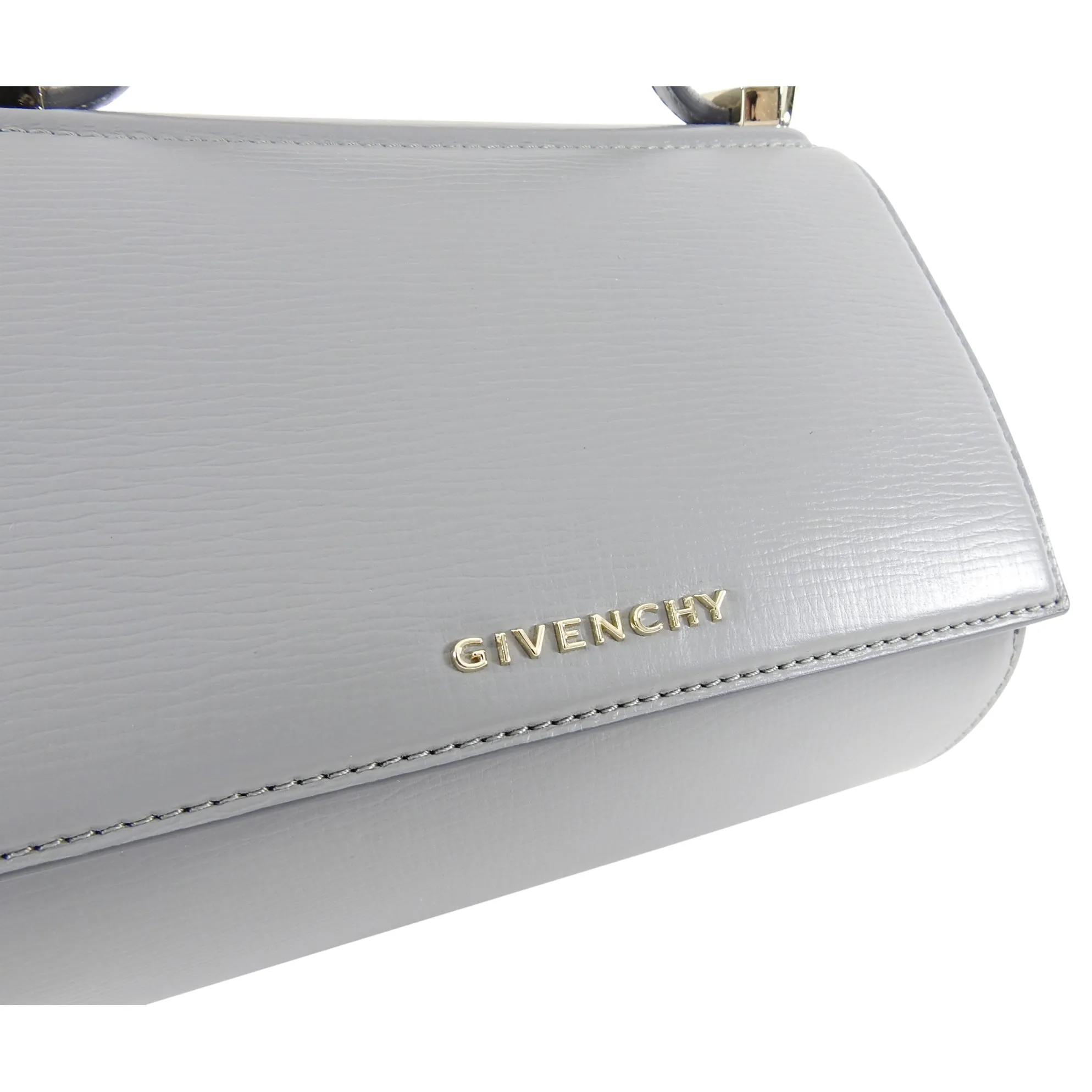 Givenchy Grey Mini Pandora Box Chain Crossbody Bag