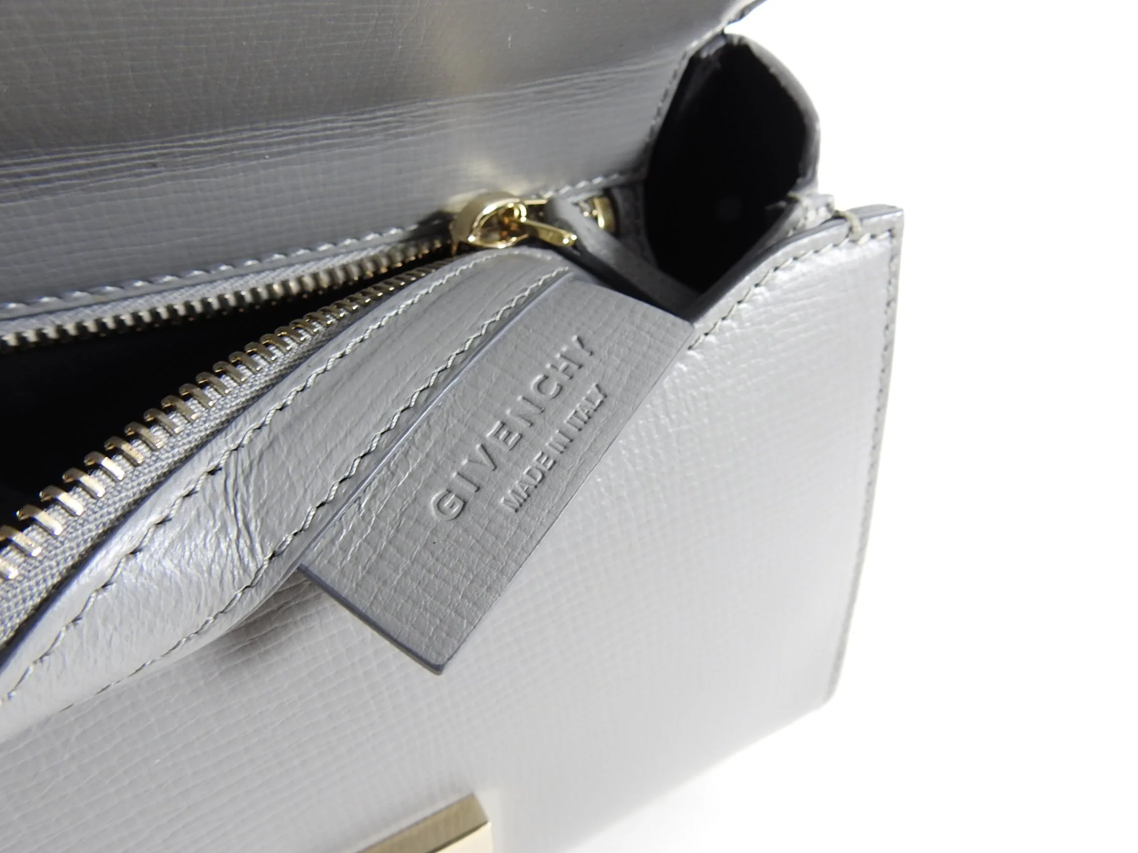 Givenchy Grey Mini Pandora Box Chain Crossbody Bag