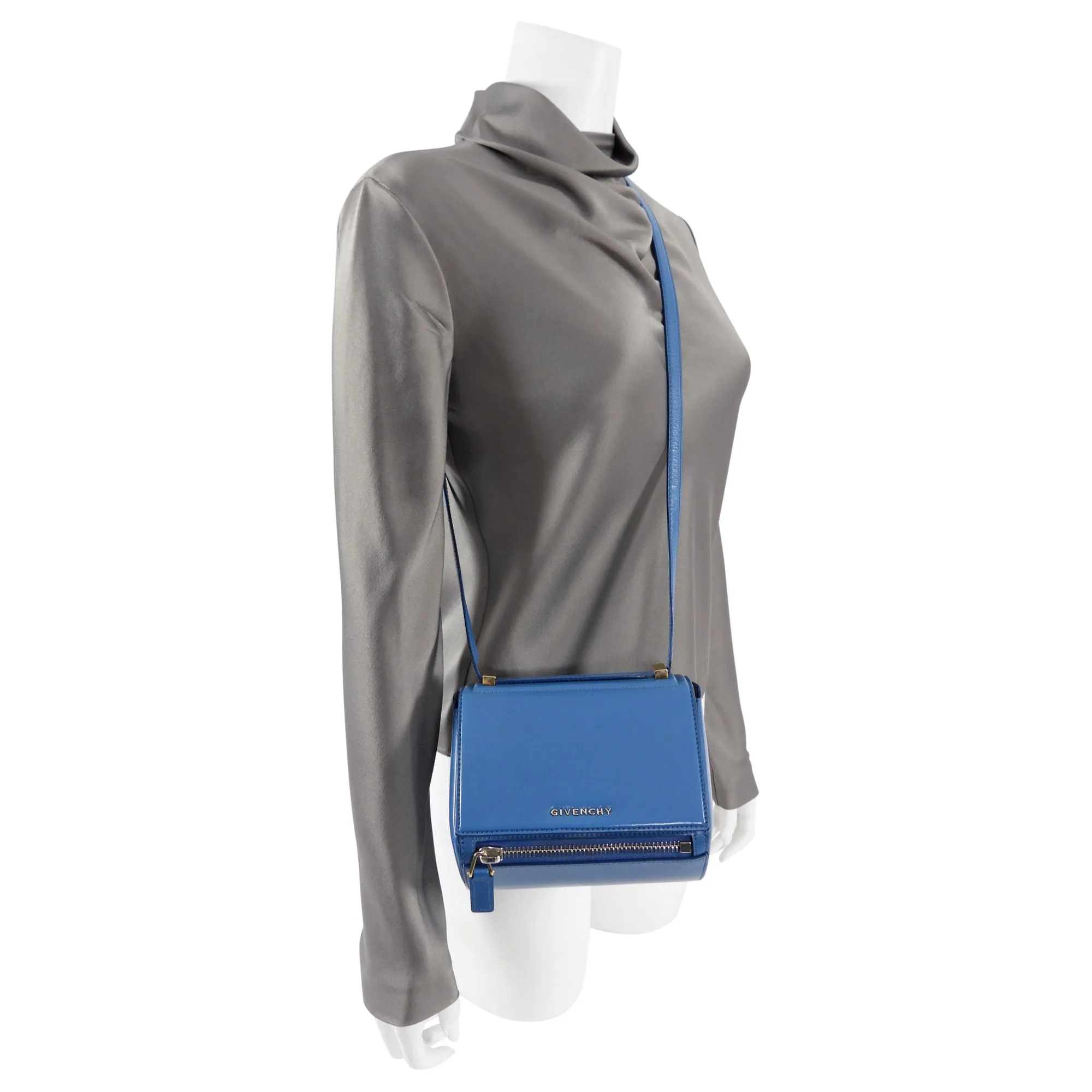 Givenchy Mini Pandora Box Blue Crossbody Bag