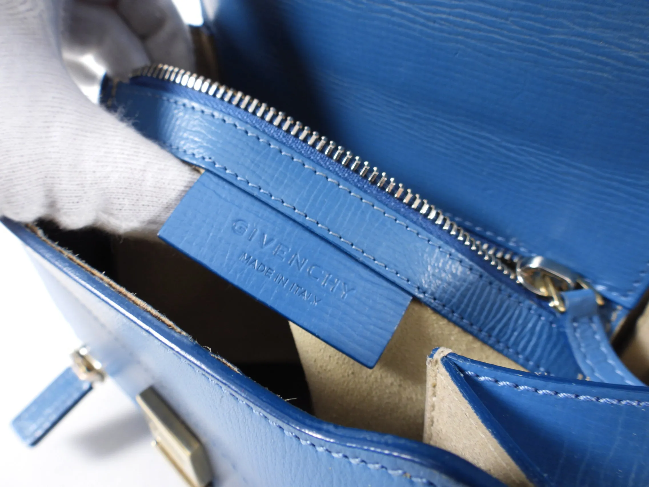 Givenchy Mini Pandora Box Blue Crossbody Bag