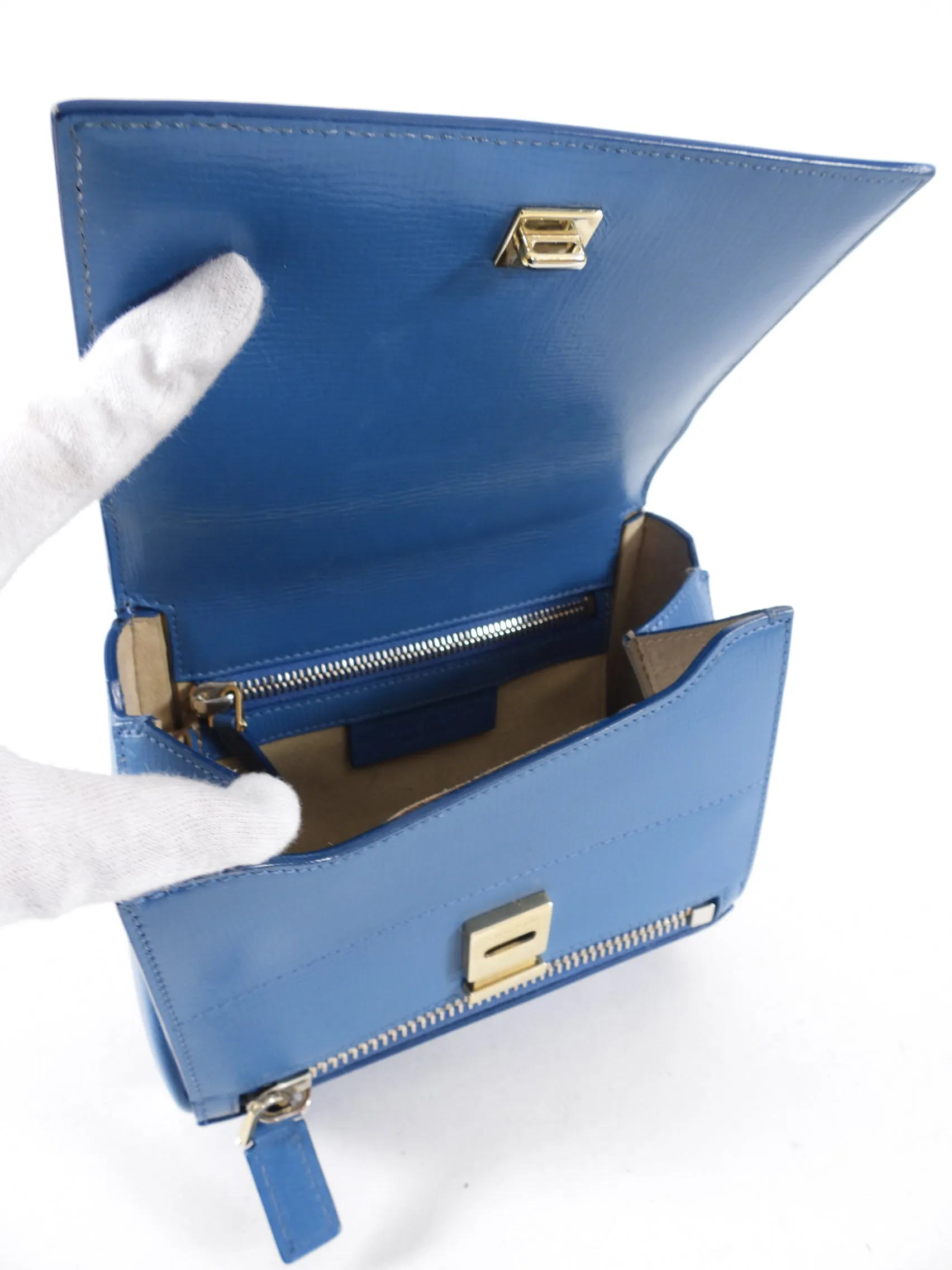 Givenchy Mini Pandora Box Blue Crossbody Bag