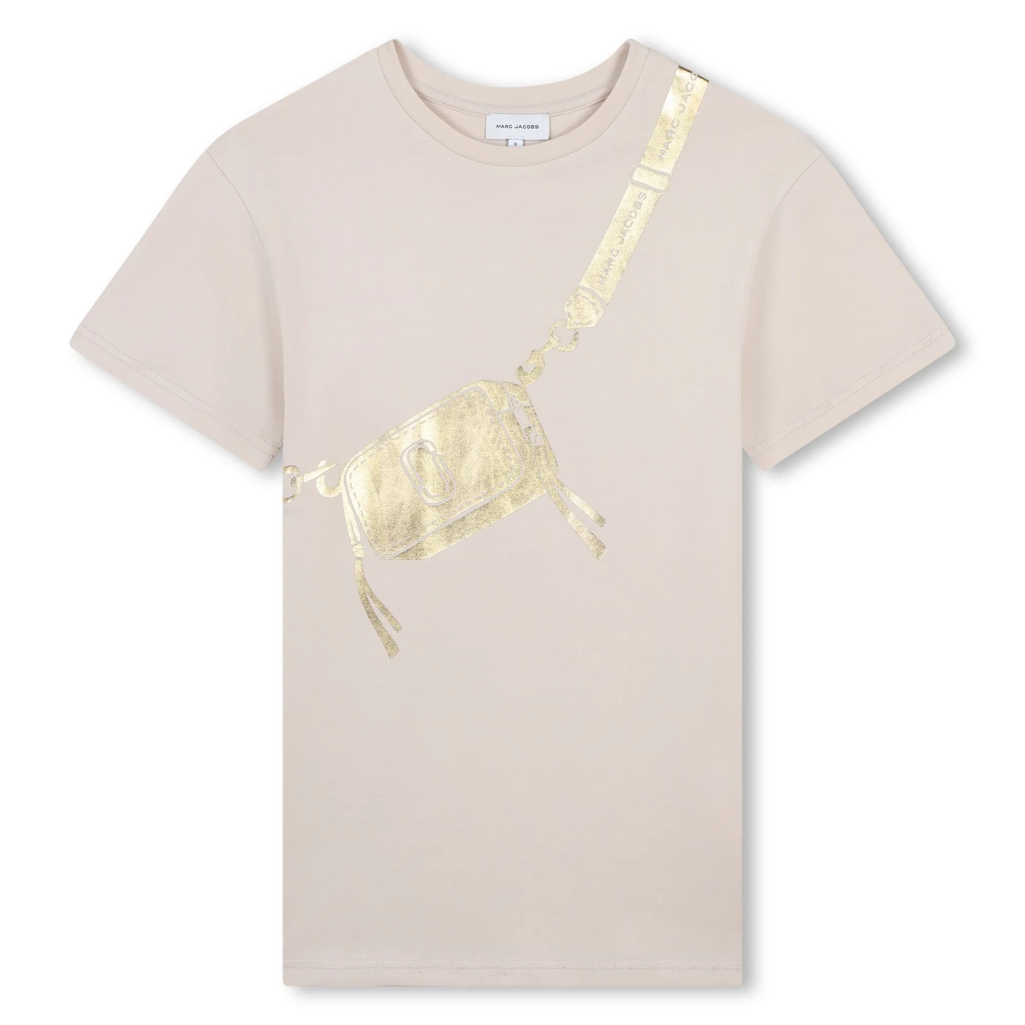 Gold Bag Short Sleeved Dress