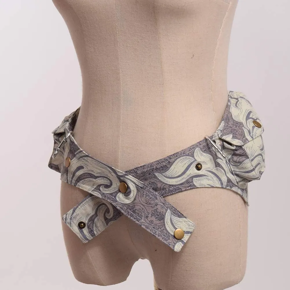 GRACEART Burning man Cotton Canvas Waistbag Steampunk Travel Utility Belt Ren Faire Waistbelt