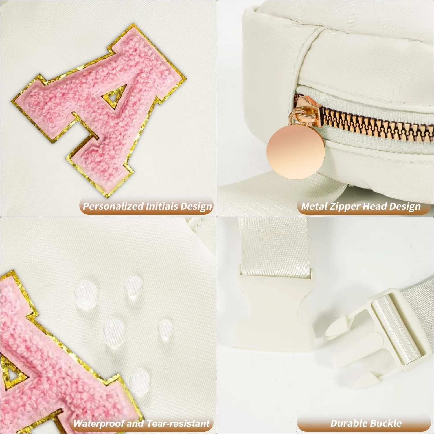 Graduation Gift for Teen Girls Kids Daughter Sister - Birthday Gifts for 2 3 4 5 6 7 8 9 10 11 Year Old Girls,Mini Fanny Pack Cute Crossbody Bag Belt Bag Trendy Stuff - Cream,A