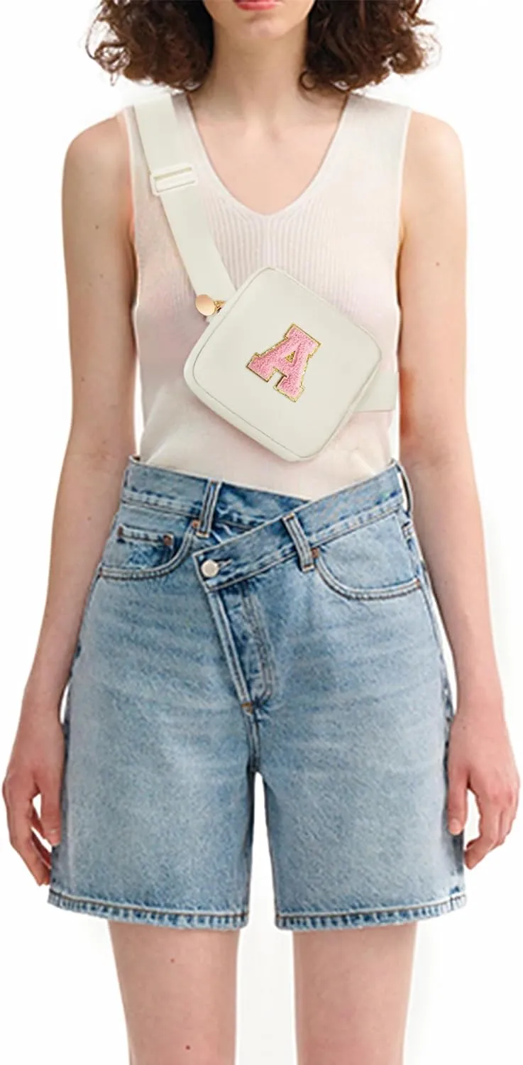 Graduation Gift for Teen Girls Kids Daughter Sister - Birthday Gifts for 2 3 4 5 6 7 8 9 10 11 Year Old Girls,Mini Fanny Pack Cute Crossbody Bag Belt Bag Trendy Stuff - Cream,A