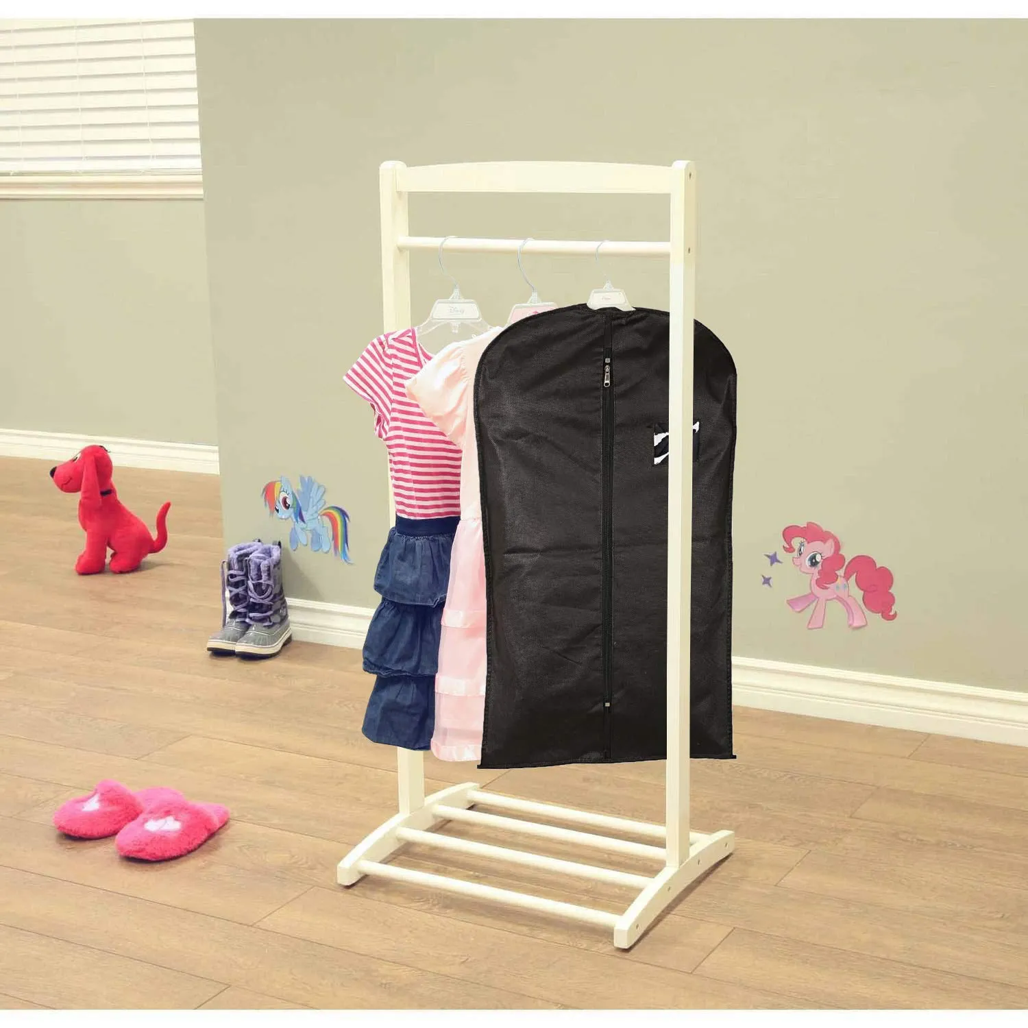 Heart Home Non Woven 4 Pieces Men’s & Kids Hanging Coat Blazer Suit Cloth Cover - Big & Small (Black) - CTHH010841