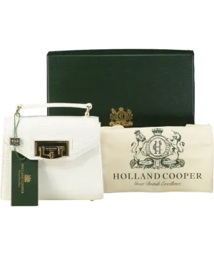 Holland Cooper Mini Cheltenham Bag In Textured White
