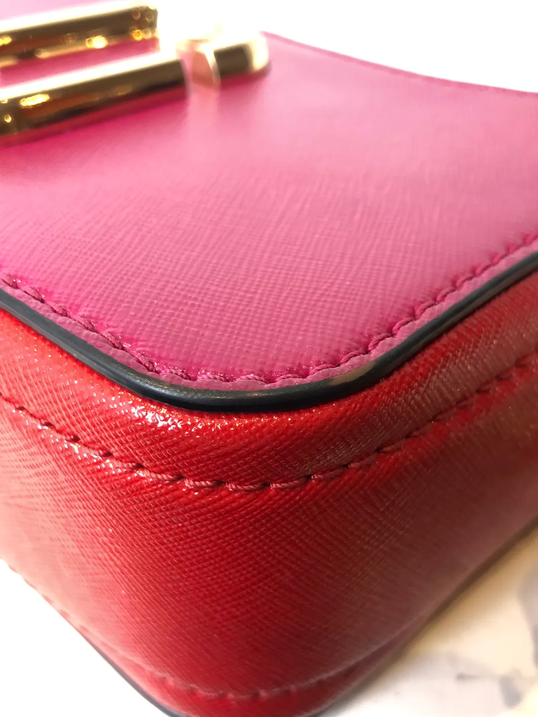 Marc Jacobs Hot Pink & Red Leather ‘Snapshot’ Crossbody - As Seen on Instagram  13/1/21