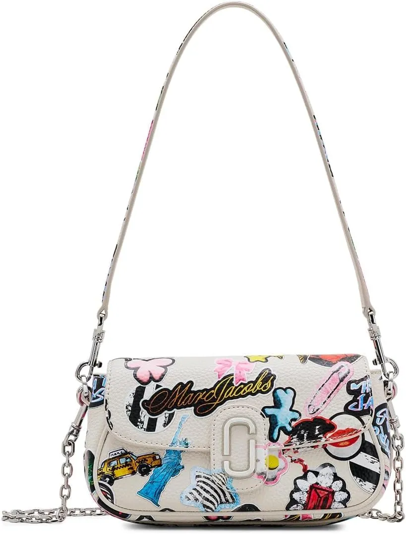 Marc Jacobs The Sticker Clover Shoulder Bag, White Multi