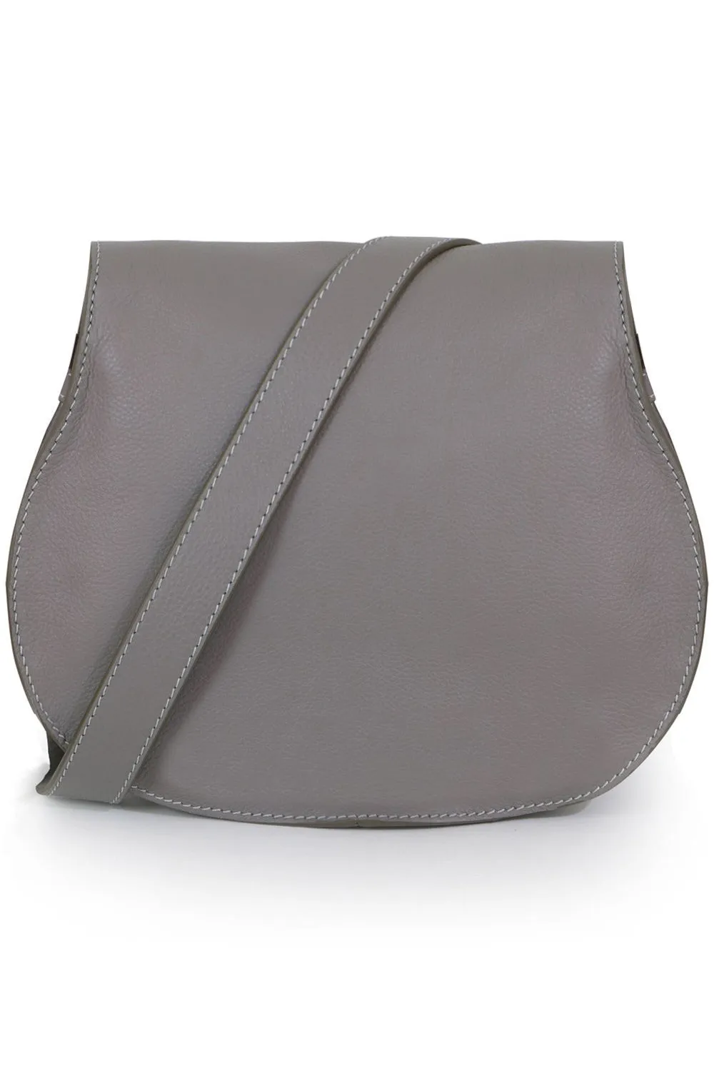 MARCIE MEDIUM BAG | CASHMERE GREY WITH WHITE STITCHING