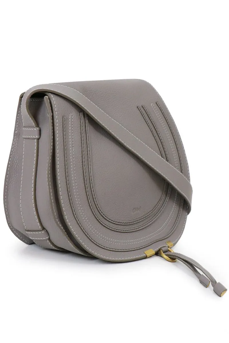 MARCIE MEDIUM BAG | CASHMERE GREY WITH WHITE STITCHING