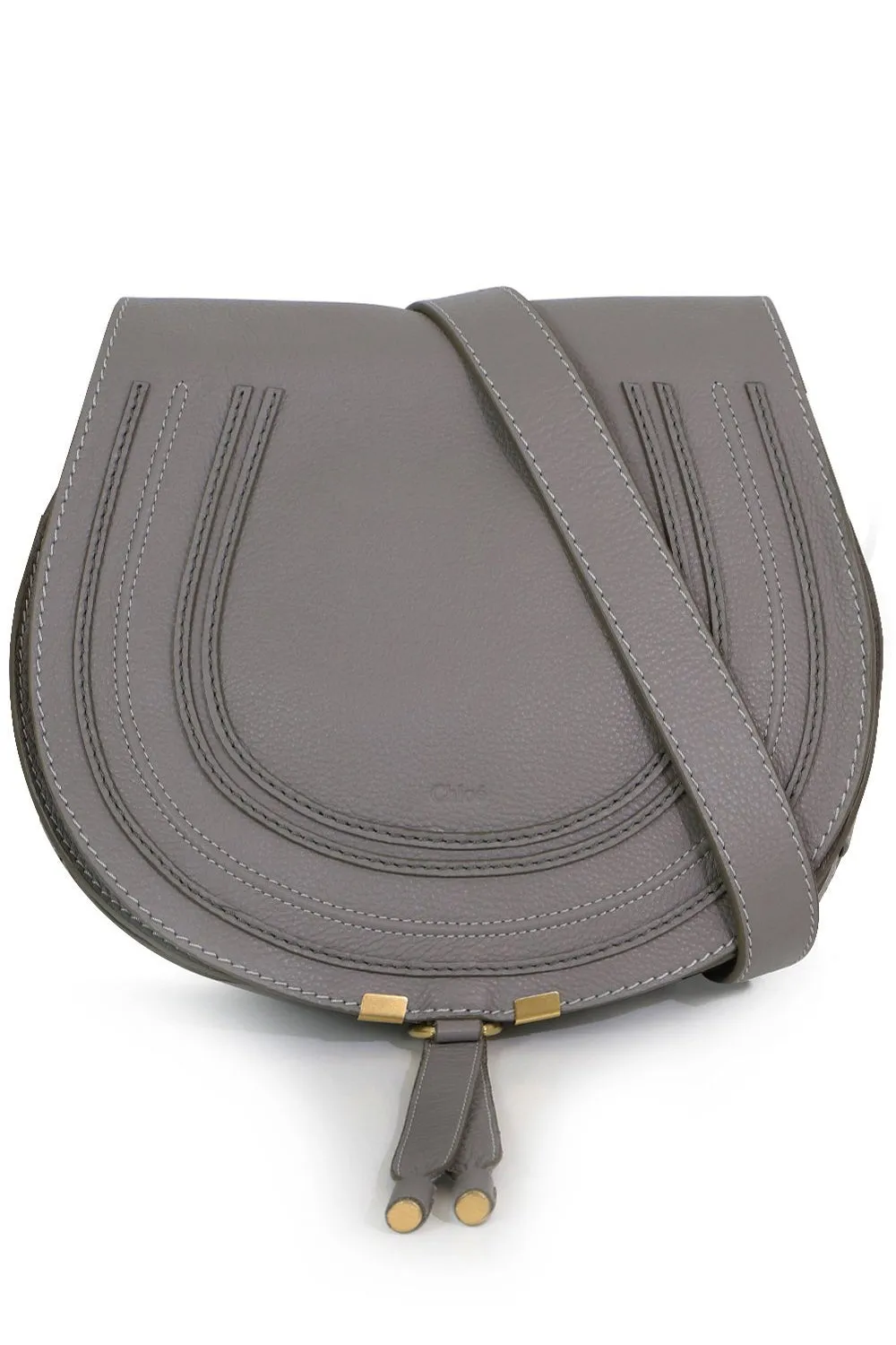 MARCIE MEDIUM BAG | CASHMERE GREY WITH WHITE STITCHING