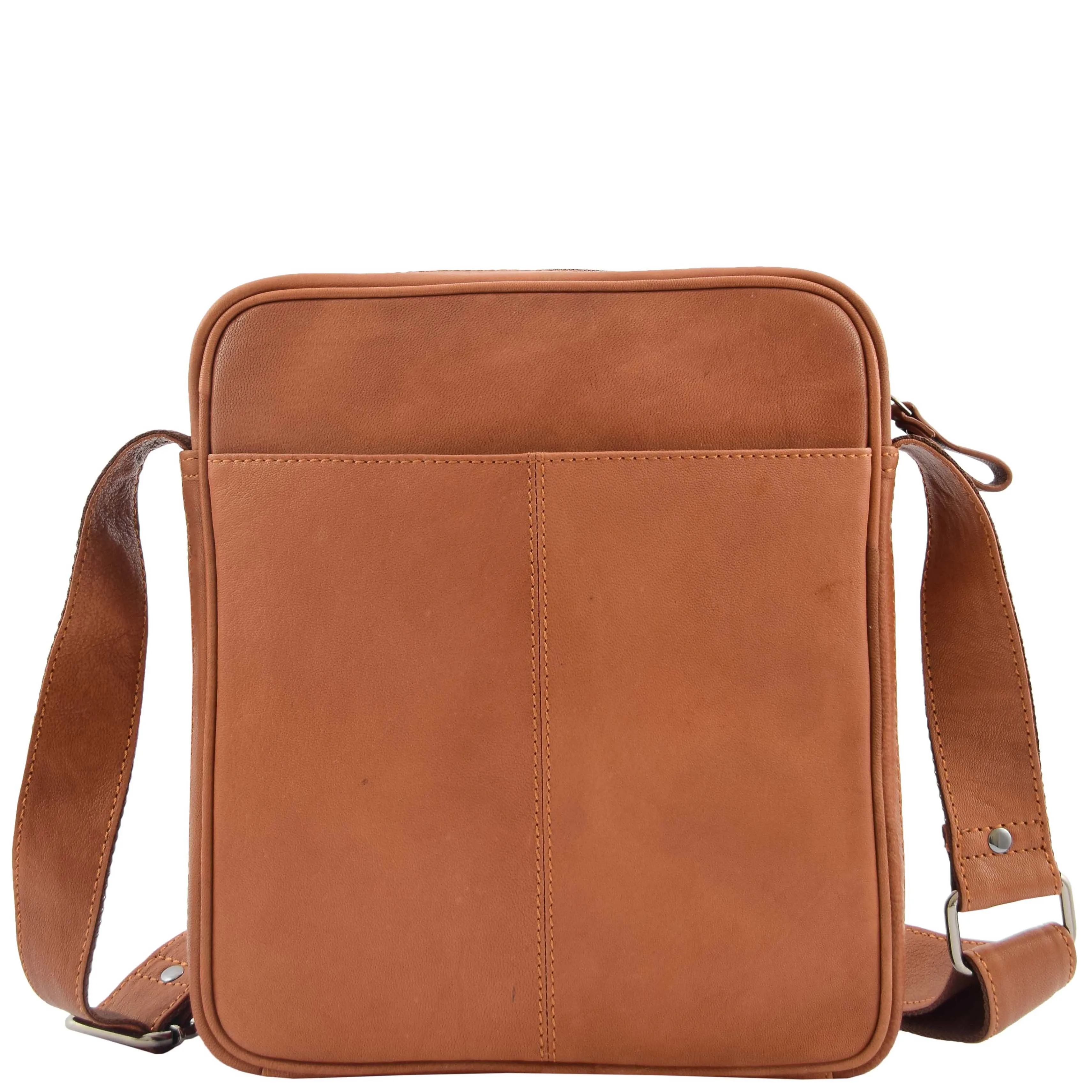 Mens Genuine Leather Messenger Flight Shoulder Bag Organiser Eric Tan