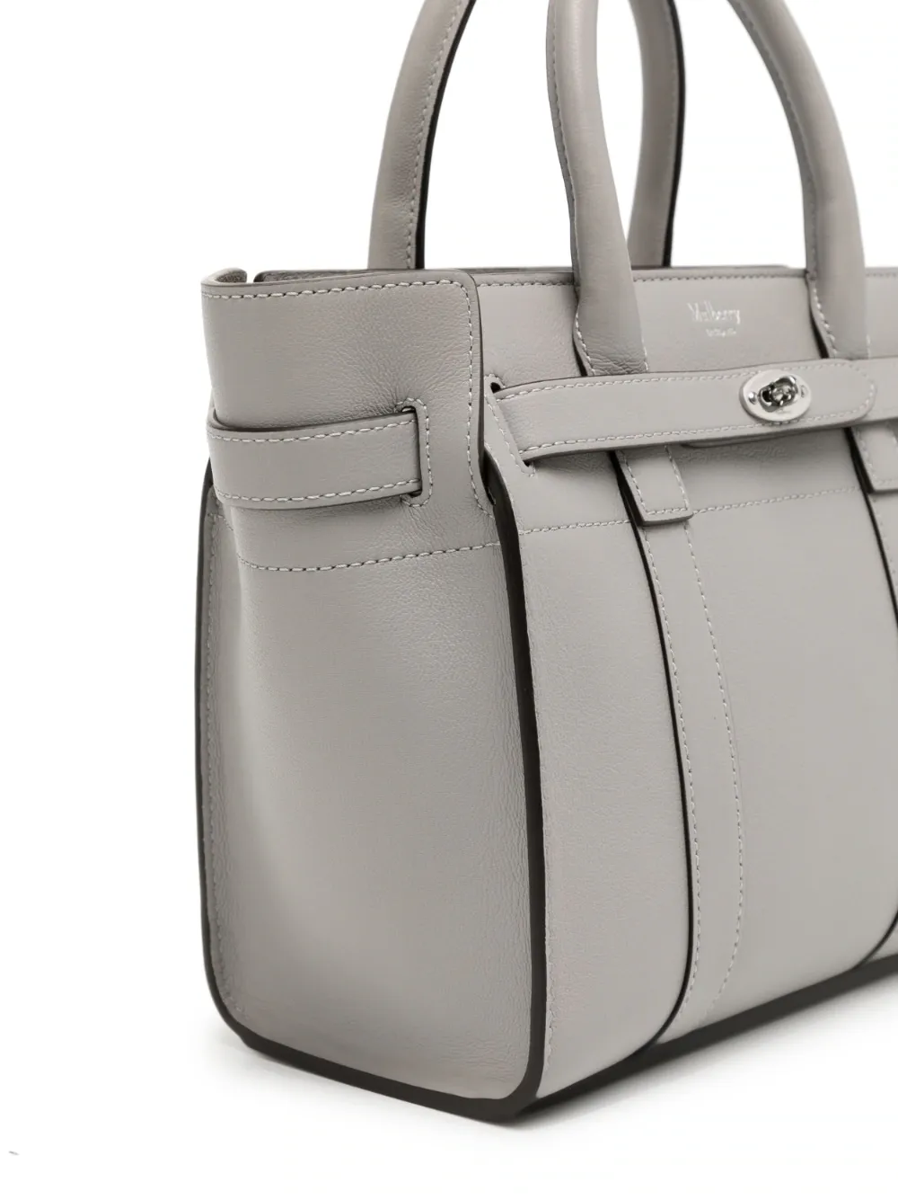 Mini Zipped Bayswater Shoulder Bag Micro Classic Grain (Chalk)