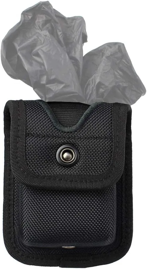 Molded Pager/Glove Pouch, Nylon Molded Glove Pouch for Duty Belt, EMT Pager Holder with Snap Closure