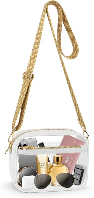 MOMSIV Clear Bag, Stadium Approved Clear Bags with Adjustable Strap Clear Stadium Bag for Women Men Concerts Sports