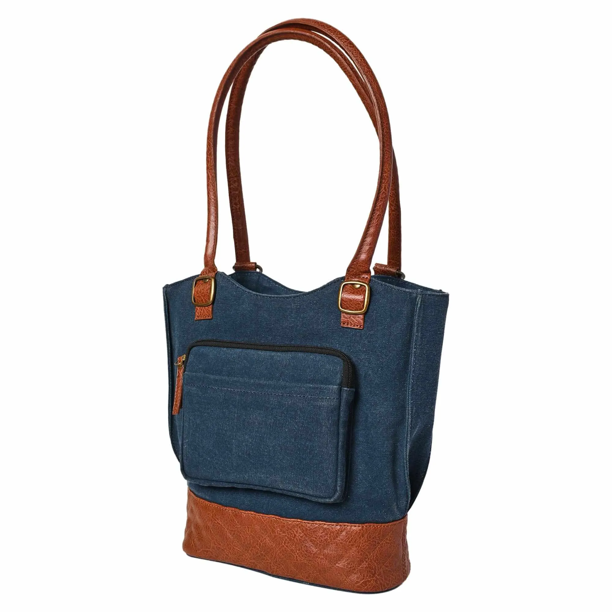 Mona B - Two in One Convertible Tote: Denim - (M-2508)