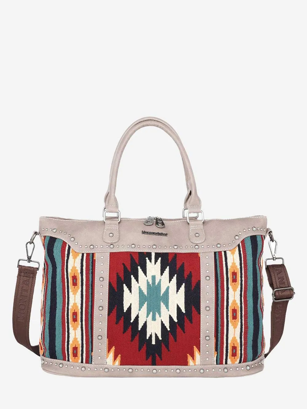 Montana West Aztec Tapestry Weekender Bag