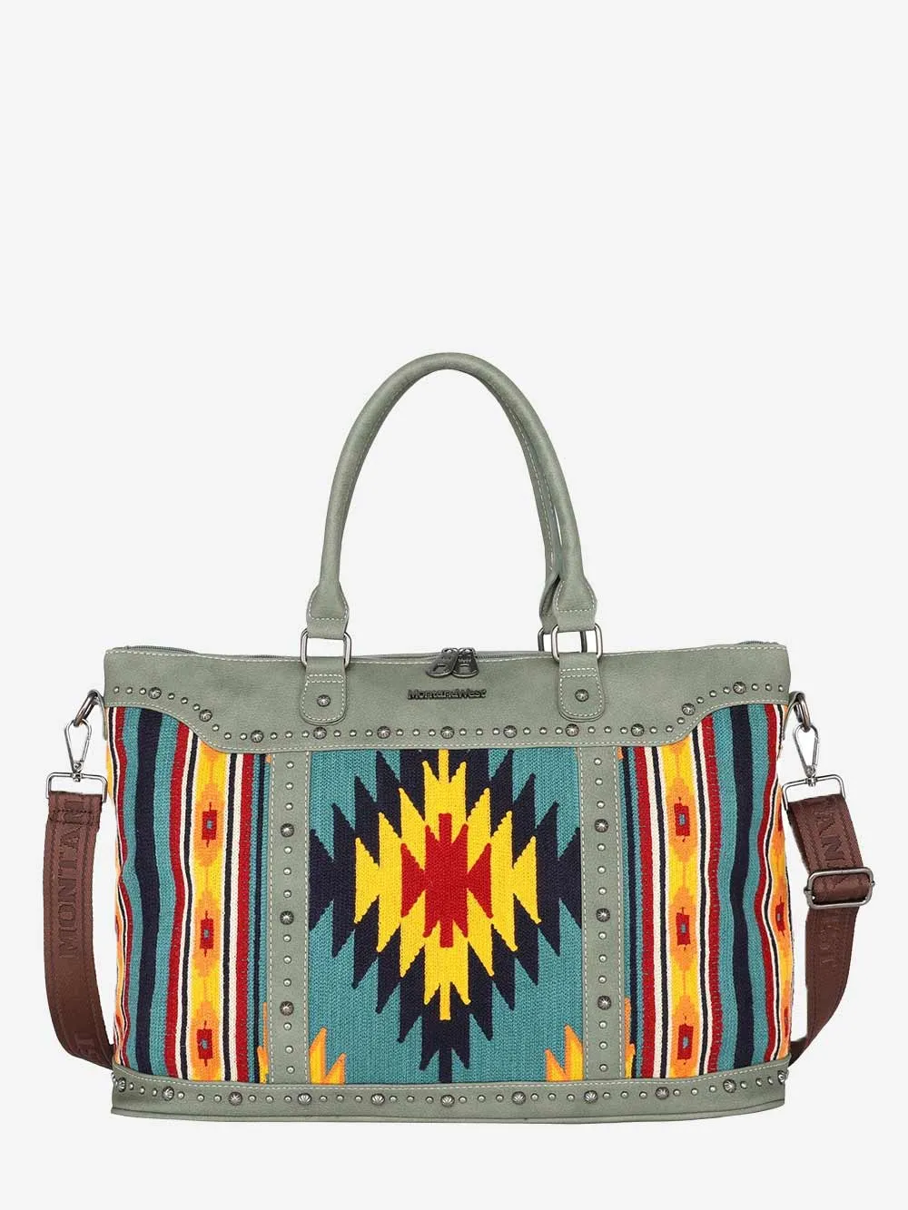 Montana West Aztec Tapestry Weekender Bag
