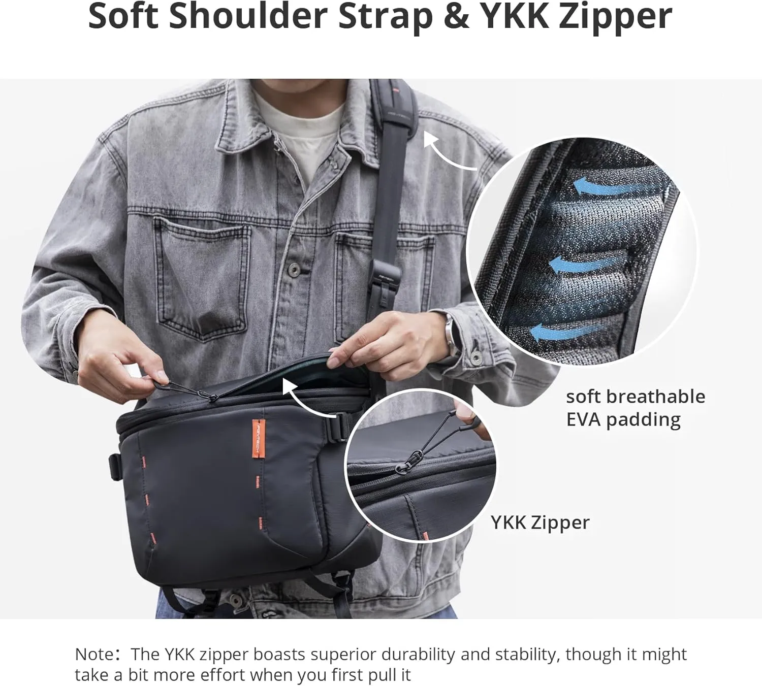PGYTECH OneMo Sling Camera Bag 7L-9L, waterproof Crossbody Camera Shoulder Bag for Photographers Travel, DSLR Camera Bag for Sony/Canon/Nikon/DJI Mavic/Mirrorless/Tripod/Laptop