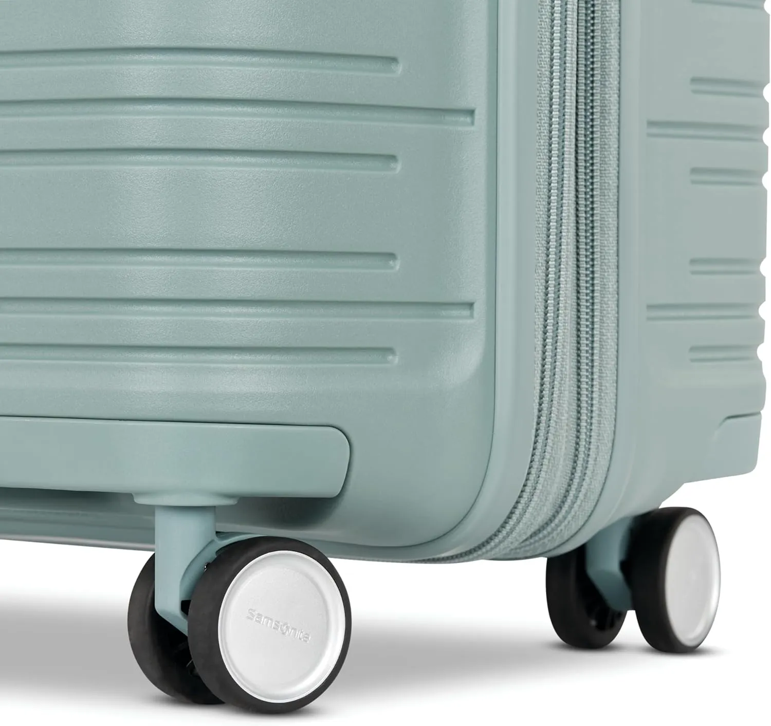 Samsonite Elevation Plus - Carry-On Hardside Luggage with QuickEntry Front Compartment - Scratch Resistant Polypropylene Shell, AirTag Holder, TSA Lock, Airline Approved- Cypress Green