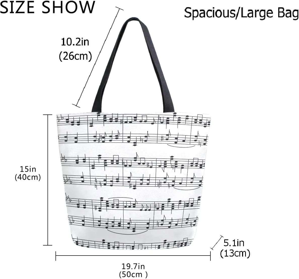 Stylish Funny Pattern Extra Large Shoulder Tote Bag for Beach Travel Weekender Gym Grocery Shopping