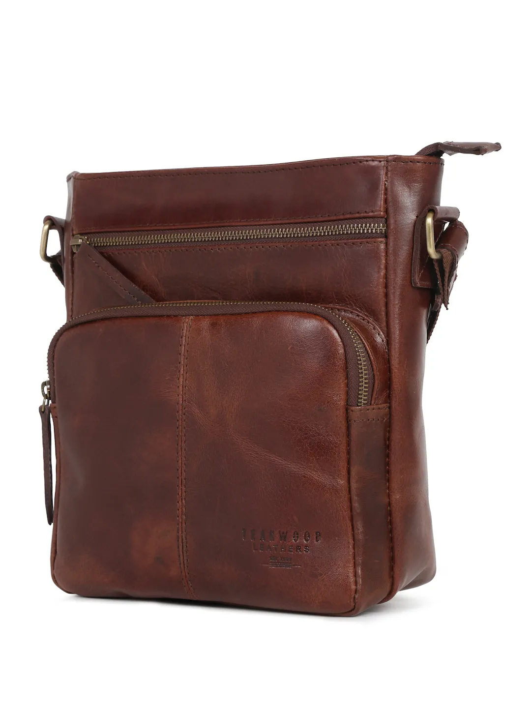 Teakwood Men's Leather Messenger Bag