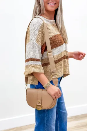 The Allison Saddle Crossbody Bag - Camel