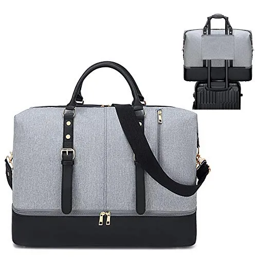 Weekender Carry On Tote Duffel Overnight Bag for Men and Women