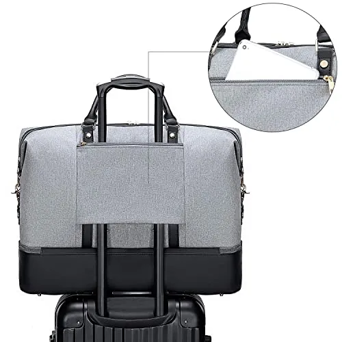 Weekender Carry On Tote Duffel Overnight Bag for Men and Women