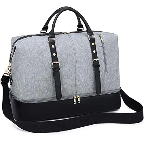 Weekender Carry On Tote Duffel Overnight Bag for Men and Women