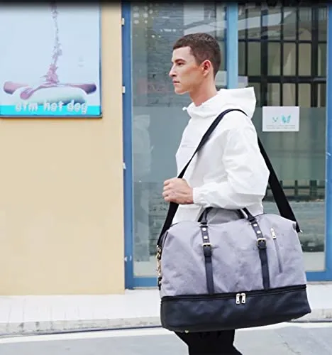 Weekender Carry On Tote Duffel Overnight Bag for Men and Women