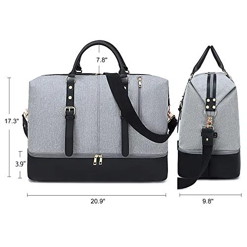 Weekender Carry On Tote Duffel Overnight Bag for Men and Women