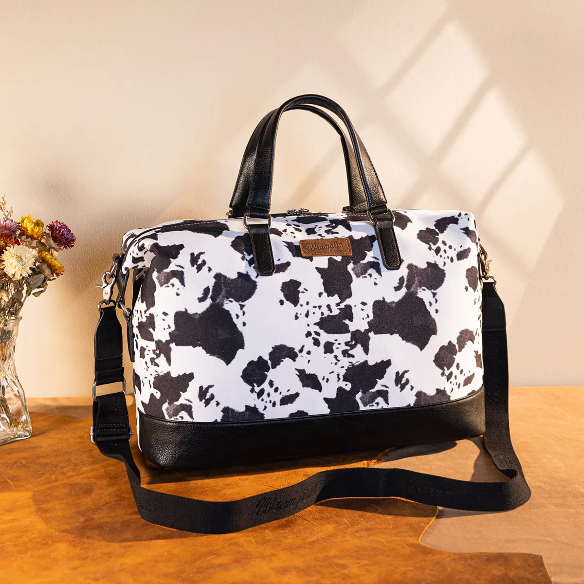 Wrangler Cow Print Trolley Sleeve Weekender